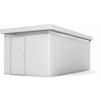 Biohort tuinhuis CasaNova links zilver metallic 17,29m²