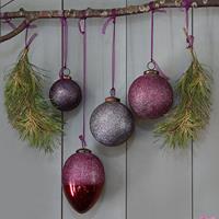 LOBERON Kerstversiering set van 4 Ilva