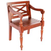 vidaXL Stoelen Batavia 2 st massief mahoniehout donkerbruin