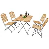 FRG Kurgarten - Garnitur BAD TÖLZ Ausführung:Tisch + 4 Stühle Farbe:verzinkt