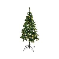 europalms Künstlicher Weihnachtsbaum mit Beleuchtung Tanne LED Grün mit Ständer