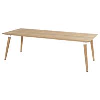 Hartman Sophie Studio teak tuintafel 240x100xH76 cm - wit