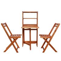 vidaXL 3-tlg. Bistro-Set Klappbar Massivholz Akazie Braun