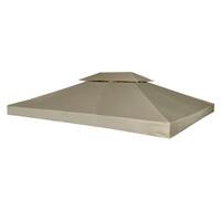 vidaXL Vervangend tentdoek prieel 310 g/m² 3x4 m beige