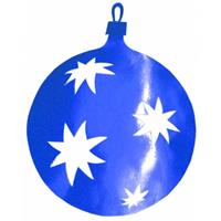 Kerstballen hangdecoratie blauw 30 cm