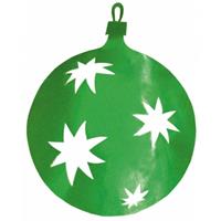 Kerstballen hangdecoratie groen 30 cm