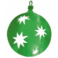 Kerstballen hangdecoratie groen 40 cm