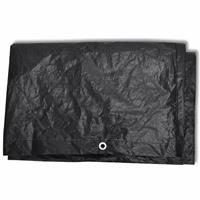 vidaXL Garten Sonnenliege-Abdeckung 8 Ösen 218x77x55 cm Schwarz