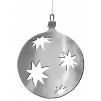 Kerstbal hangdecoratie zilver 49 cm
