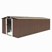 VidaXL Tuinschuur 257x597x178 cm metaal bruin