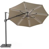 Platinum zweefparasol Challenger T2 Glow Ø350 cm - taupe