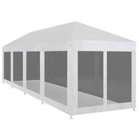 vidaXL Partyzelt mit 10 Mesh-Seitenwänden 12 x 3 m Schwarz