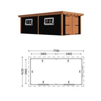 Trendhout Buitenverblijf Siena 7700 mm C1