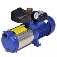 vidaXL Strahlpumpe mit Messgerät 1300 W 5100 l/h blau 