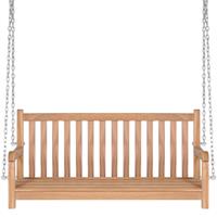 vidaXL Schaukelbank Teakholz Massiv 120 x 60 x 57,5 cm  Braun