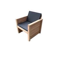 Wood4you Tuinstoel Vlieland Douglas - Bouwpakket met kussens 65cm