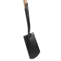 Spade 16 cm antraciet met houten steel 76 cm