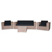 Wood4you " - Loungeset Douglashout ""Santa Monica incl. kussens 200cm"