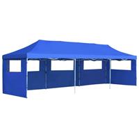 VidaXL Vouwtent pop-up met 5 zijwanden 3x9 m blauw