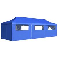 VidaXL Vouwtent pop-up met 8 zijwanden 3x9 m blauw