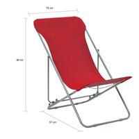 VidaXL Strandstoelen inklapbaar staal en oxford stof rood 2 st