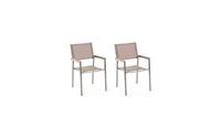 Beliani GROSSETO Tuinstoel Beige Textiel