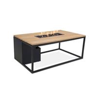 Loft 120 black frame teak top