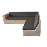 Wood4you " Loungeset Steigerhout ""San Francisco incl kussens 200/200cm"