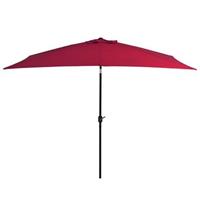 Tuinparasol met metalen paal 300x200 cm bordeauxrood