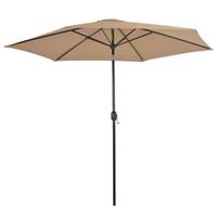 VidaXL Tuinparasol met metalen paal 300 cm taupe