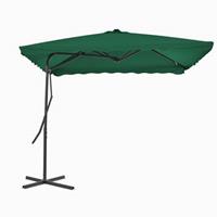 VidaXL Tuinparasol met stalen paal 250x250 cm groen