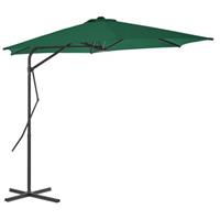 VidaXL Tuinparasol met stalen paal 300 cm groen