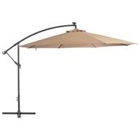 vidaxl Zweefparasol met aluminium paal 350 cm taupe