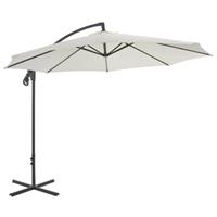 vidaXL Ampelschirm mit Stahlmast 300 cm Sand Beige