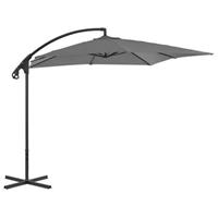 VidaXL Zweefparasol met stalen paal 250x250 cm antraciet