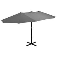 VidaXL Tuinparasol met aluminium paal 460x270 cm antraciet