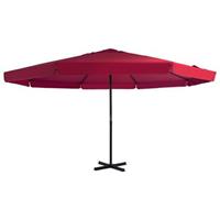 VidaXL Tuinparasol met aluminium paal 500 cm bordeauxrood