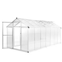 vidaXL Gewächshaus Aluminium 421x190x195 cm 15,6 m³ Transparent