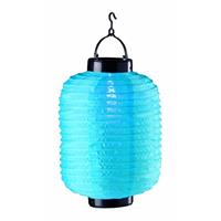 Chinese lantaarn - lampion op zonne-energie - Ø18cm x 30cm hoog  blauw-Blauw