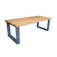 Eettafel New Orleans Roasted wood - Antraciet 180/90180cm