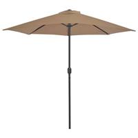 vidaXL Balkonparasol half met aluminium paal 270x144 cm taupe