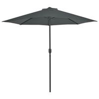vidaXL Balkonparasol half met aluminium paal 270x144 cm antraciet