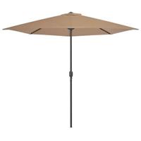 VidaXL Tuinparasol half met aluminium paal 300x150 cm taupe