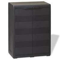 vidaXL Gartenschrank mit 1 Regal  Schwarz