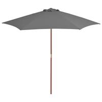 VidaXL Tuinparasol met houten paal 270 cm antraciet