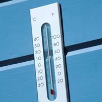 Muurthermometer aluminium 23x7x1cm