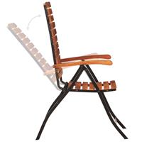 2 st Tuinstoelen verstelbaar massief acaciahout