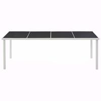 Tuintafel 220x90x74,5 cm staal zwart