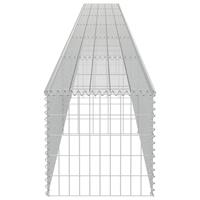 Vidaxl - Gabionenwand mit Abdeckung Verzinkter Stahl 900×50×50 cm Silber