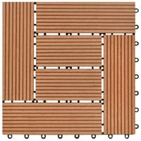 VidaXL - Braune Terrassenfliesen 11 Stk. 30 x 30 cm WPC 1 qm